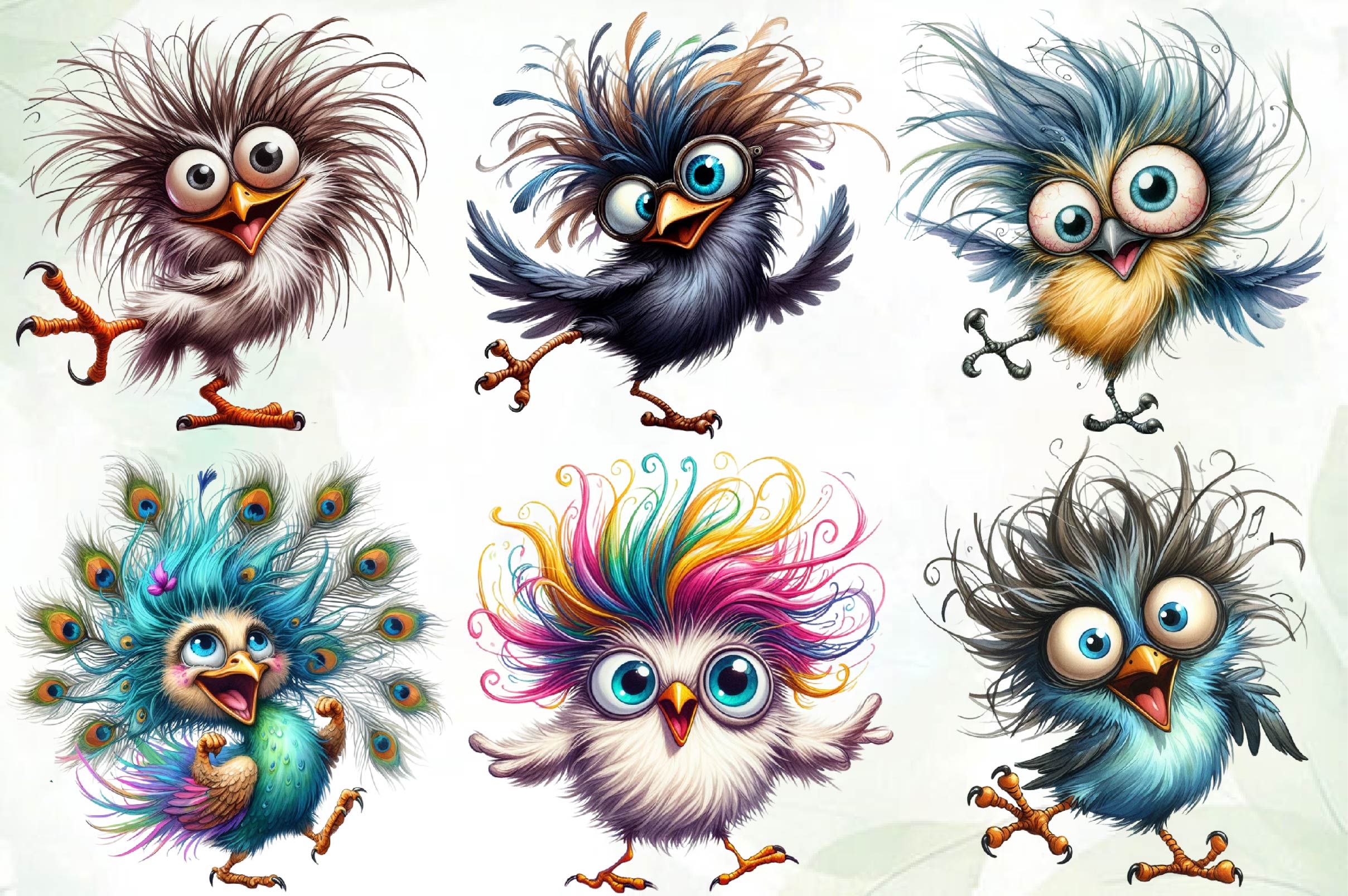 Funny Bird Funny Bird Clipart Bundle 1 - CraftNest - Digital Crafting and Art