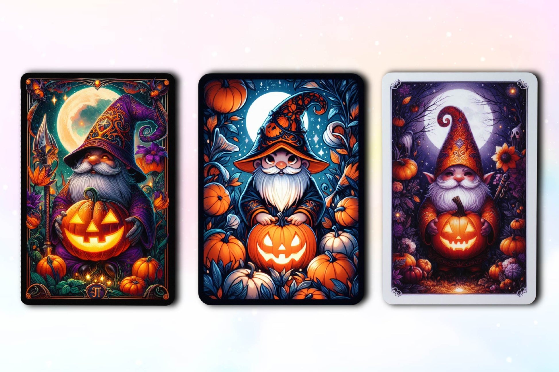 Halloween Gothic Gnome Tarot Card Clipart Bundle - CraftNest - Digital Crafting and Art