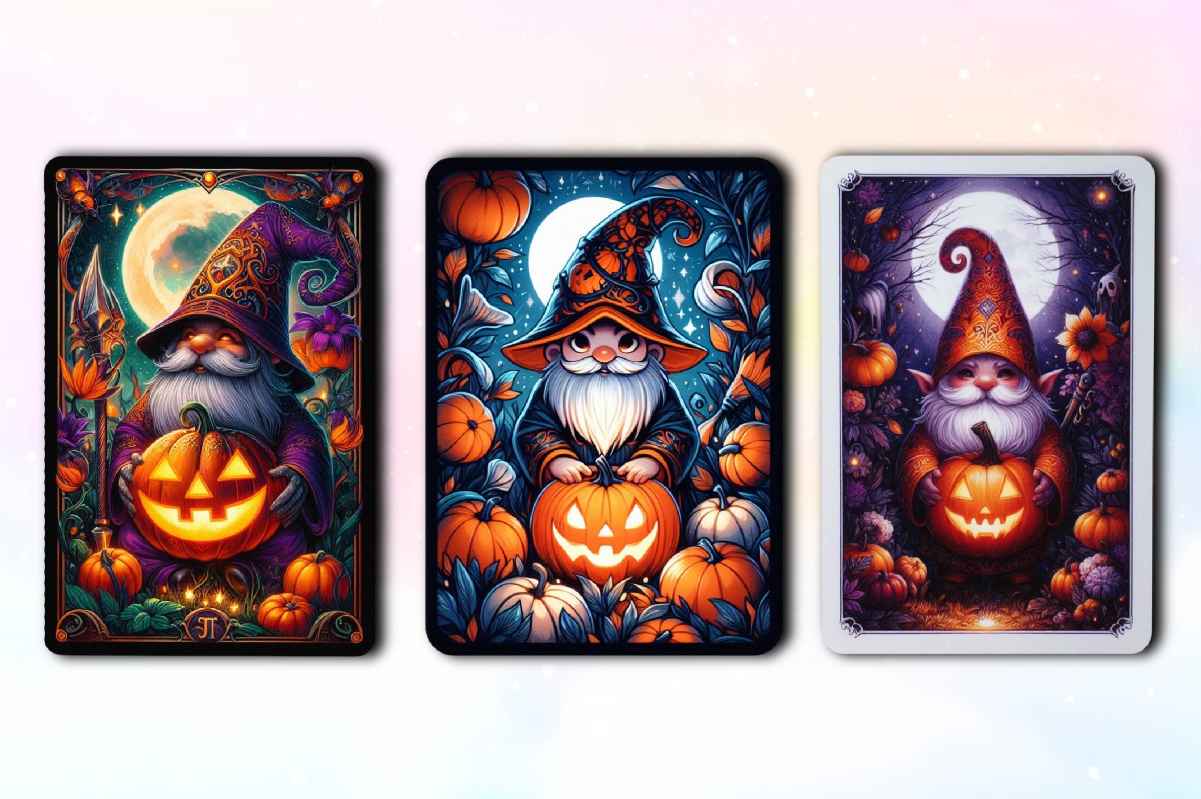 Halloween Gothic Gnome Tarot Card Clipart Bundle - CraftNest - Digital Crafting and Art