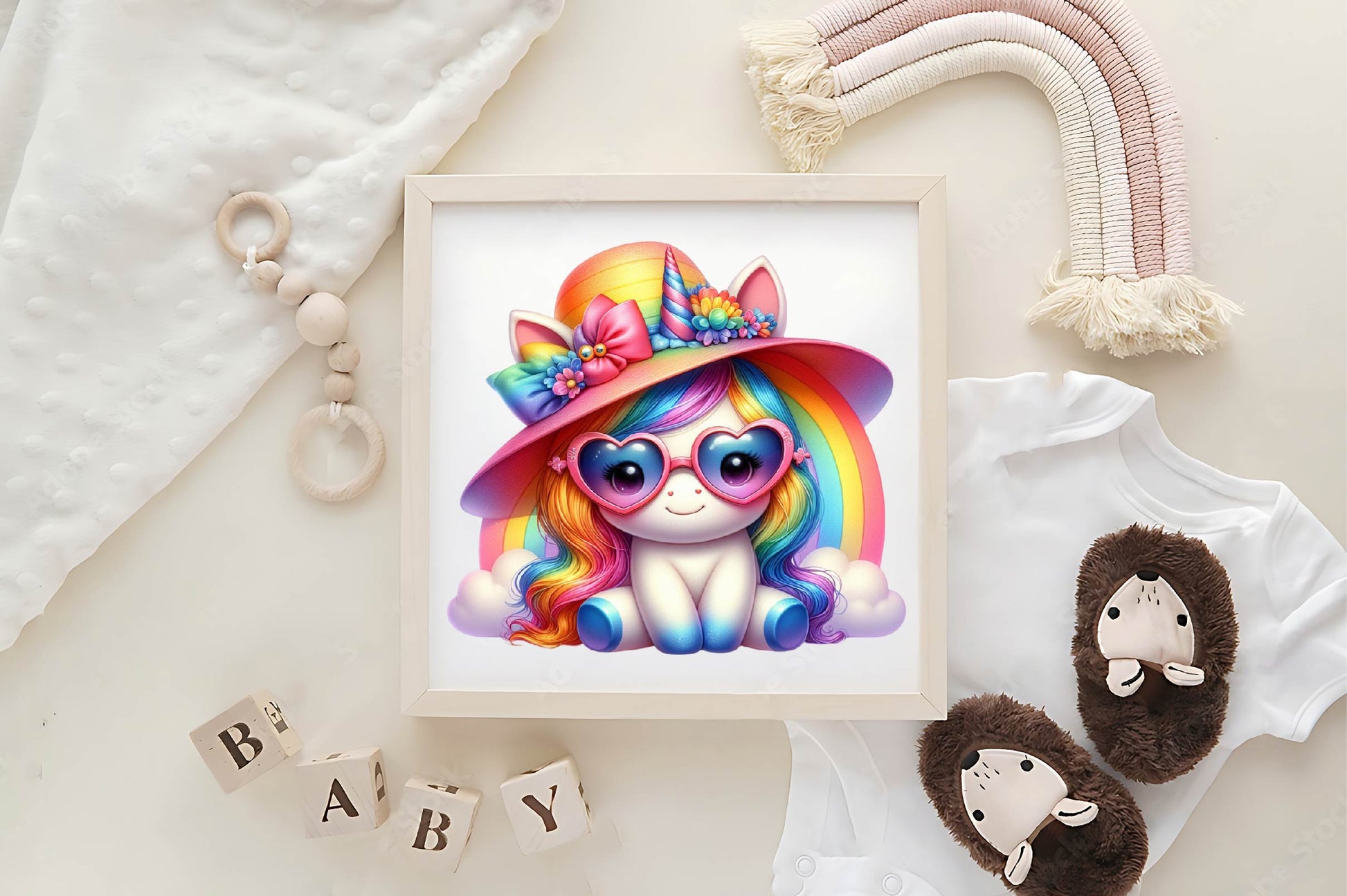 Cute Rainbow Unicorn Clipart Bundle - CraftNest - Digital Crafting and Art