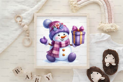 Christmas Cute Snowman Clipart Bundle 1 - CraftNest - Digital Crafting and Art