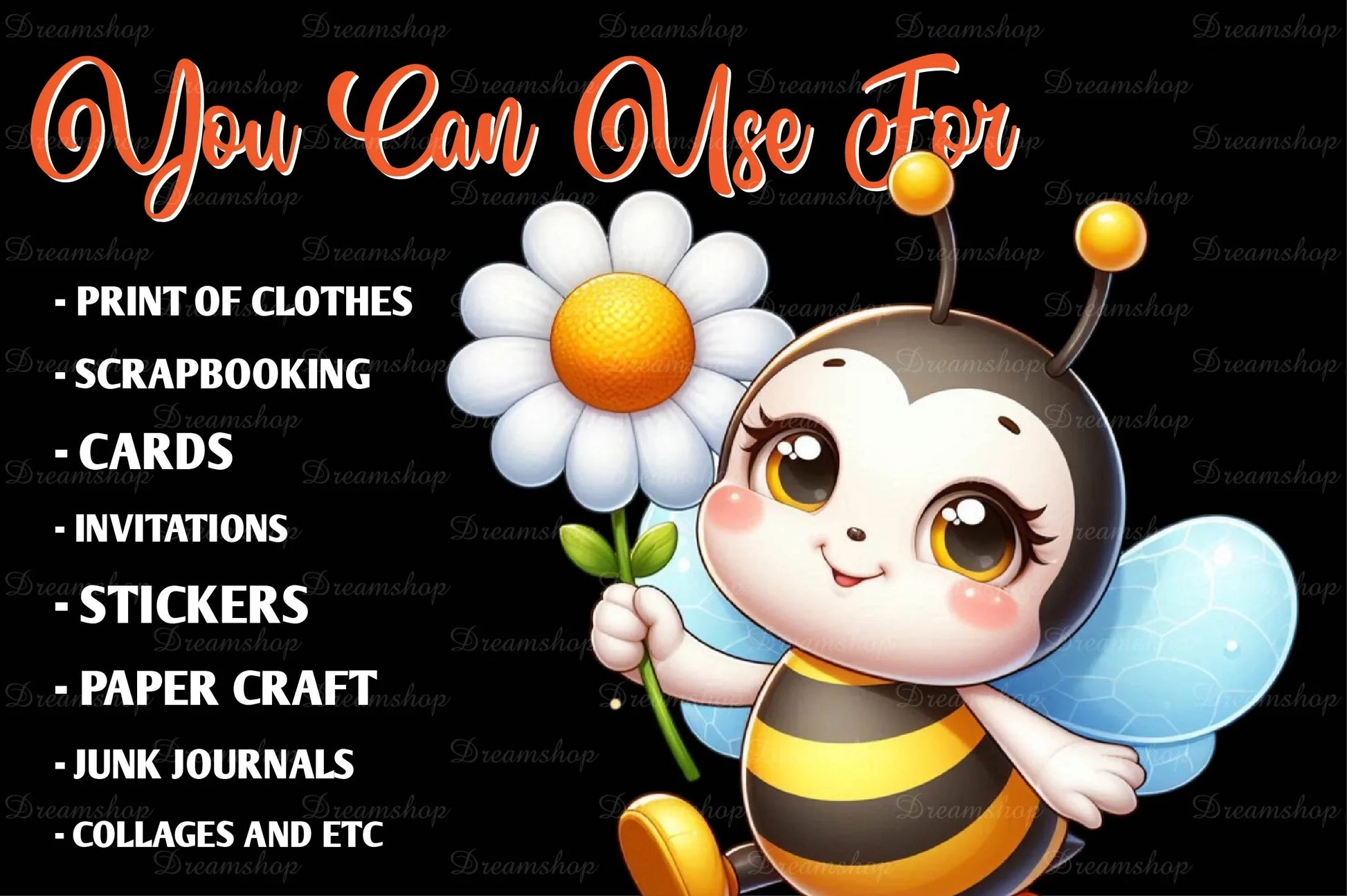 Cute Animals And Daisy Flower Clipart Bundle - CraftNest - Digital Crafting and Art