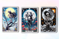 Funny Skeleton Tarot Cards Clipart Bundle - CraftNest - Digital Crafting and Art