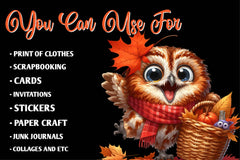 Autumn Funny Tawny Owl Clipart Bundle - CraftNest - Digital Crafting and Art