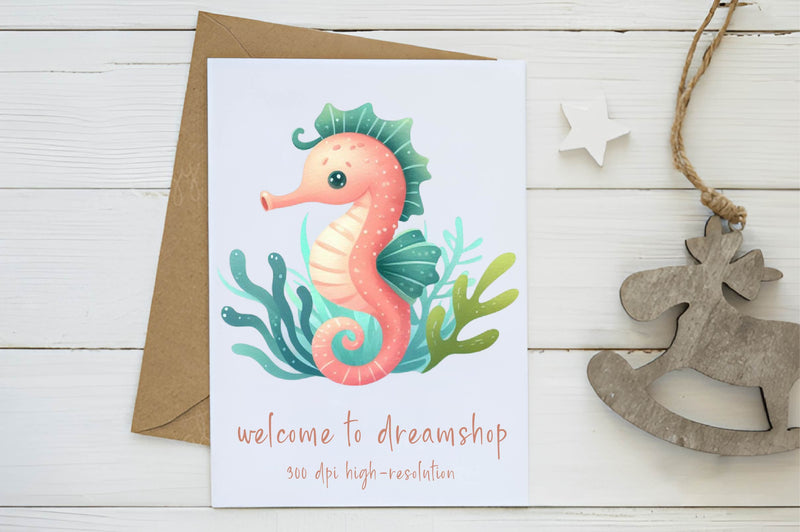Sea Seahorse Clipart Bundle - CraftNest - Digital Crafting and Art