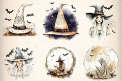 Halloween Witches Clipart Bundle - CraftNest - Digital Crafting and Art