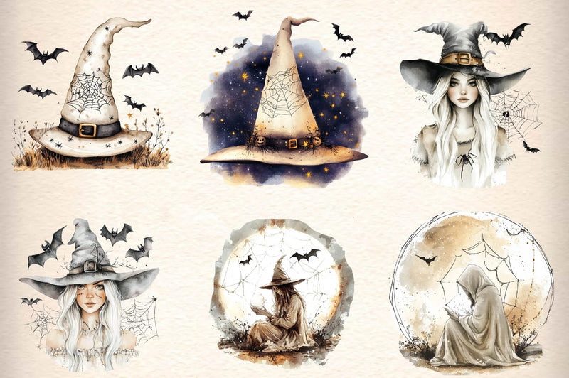 Halloween Witches Clipart Bundle - CraftNest - Digital Crafting and Art