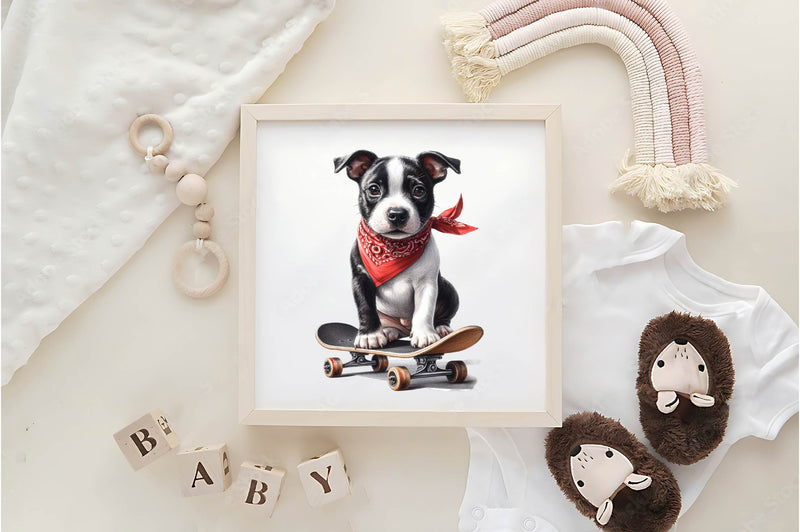 Cute Dogs Black Bandana Clipart Bundle - CraftNest - Digital Crafting and Art