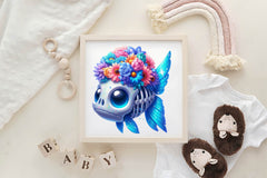 Funny Fish Skeleton Clipart Bundle - CraftNest - Digital Crafting and Art
