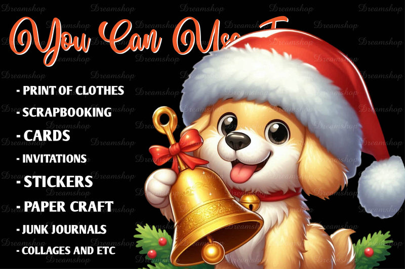 Christmas Dog Clipart Bundle 1 - CraftNest - Digital Crafting and Art