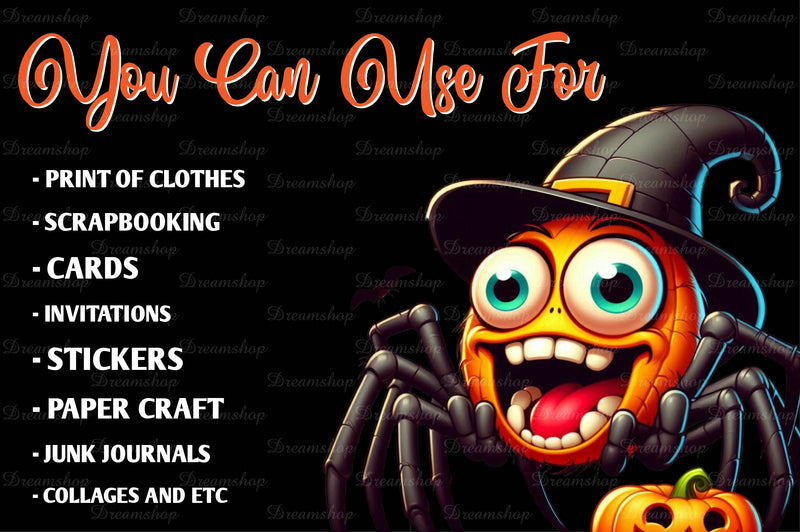 Halloween Spider Clipart Bundle - CraftNest - Digital Crafting and Art