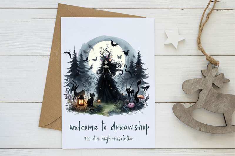 Halloween Forest Nymph Fairy Clipart Bundle - CraftNest - Digital Crafting and Art