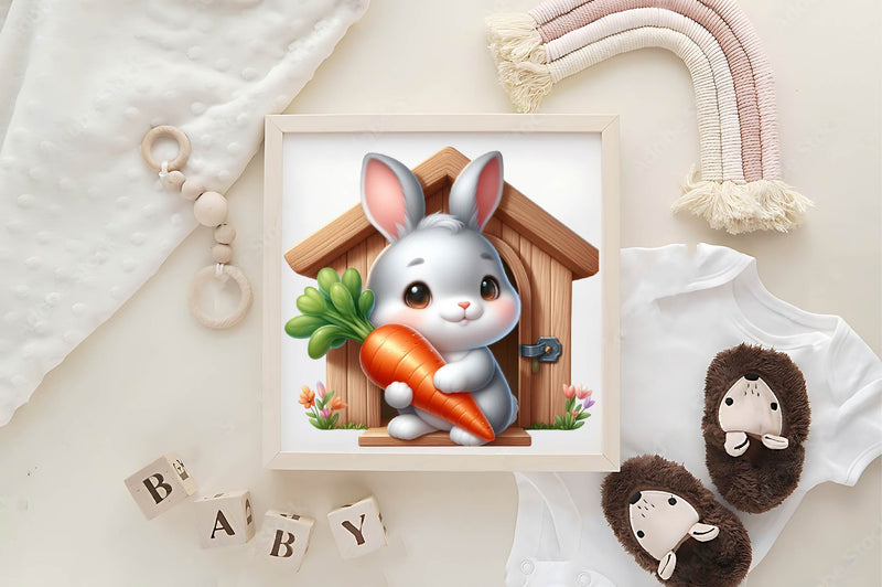 Bunny Bunnies Rabbit Clipart Bundle - CraftNest - Digital Crafting and Art