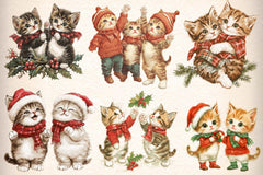 Cat Cute Christmas Clipart Bundle - CraftNest - Digital Crafting and Art