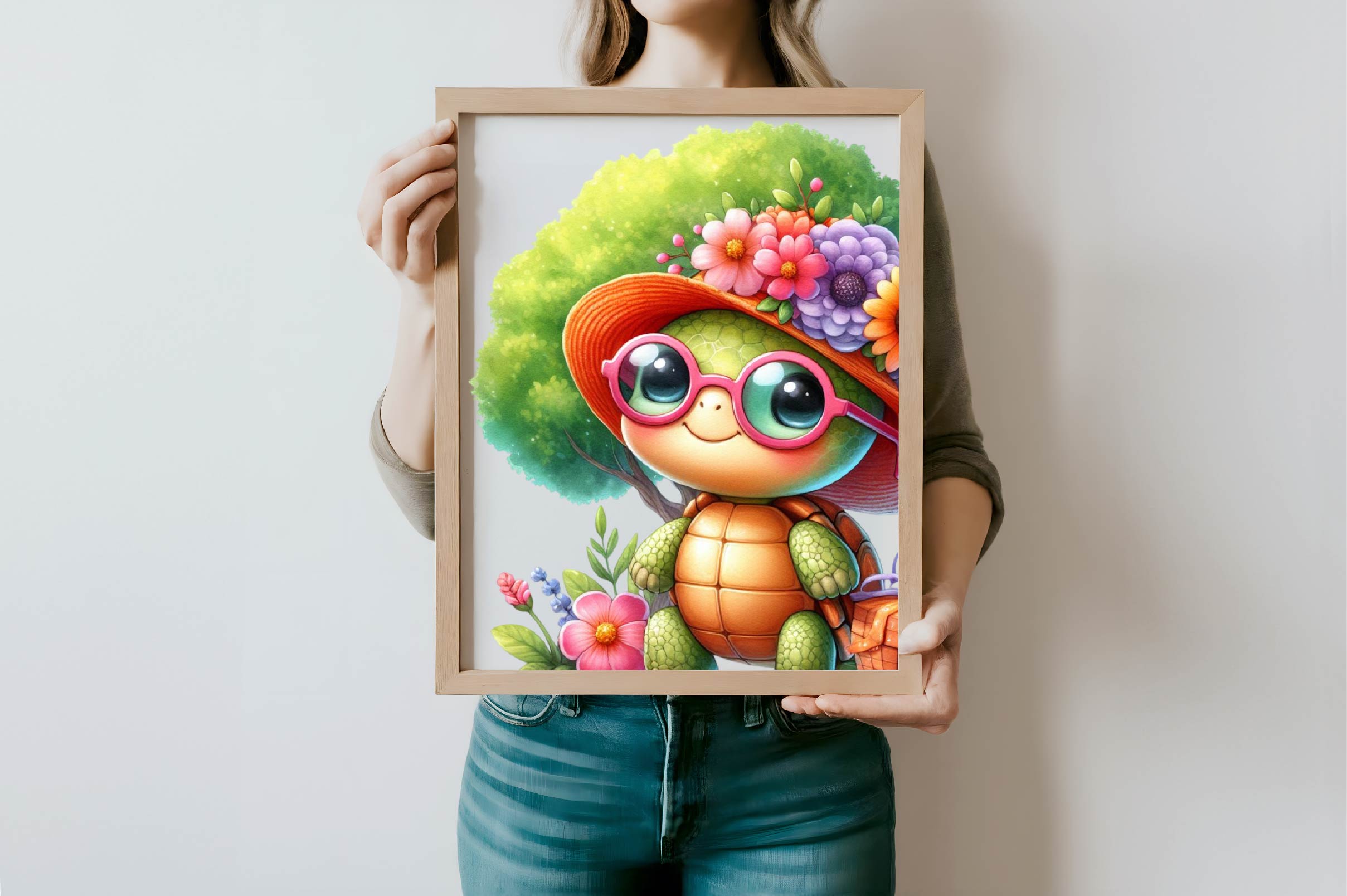 Cute Summer Tortoise Clipart Bundle - CraftNest - Digital Crafting and Art