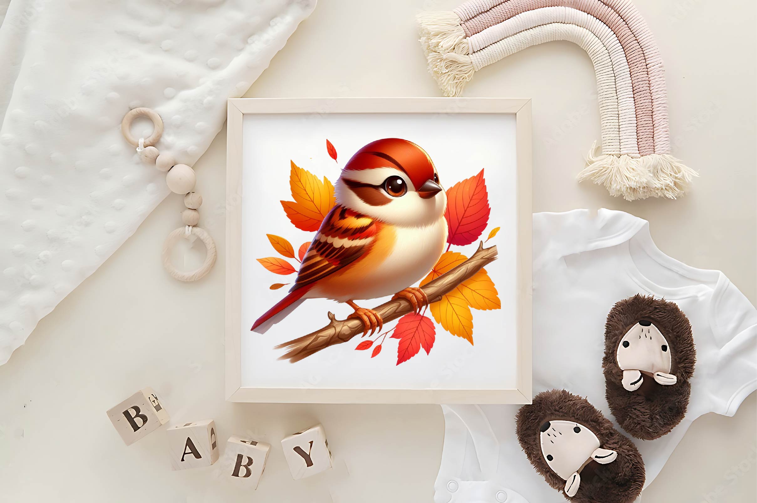 Autumn Sparrows Bird Clipart Bundle - CraftNest - Digital Crafting and Art