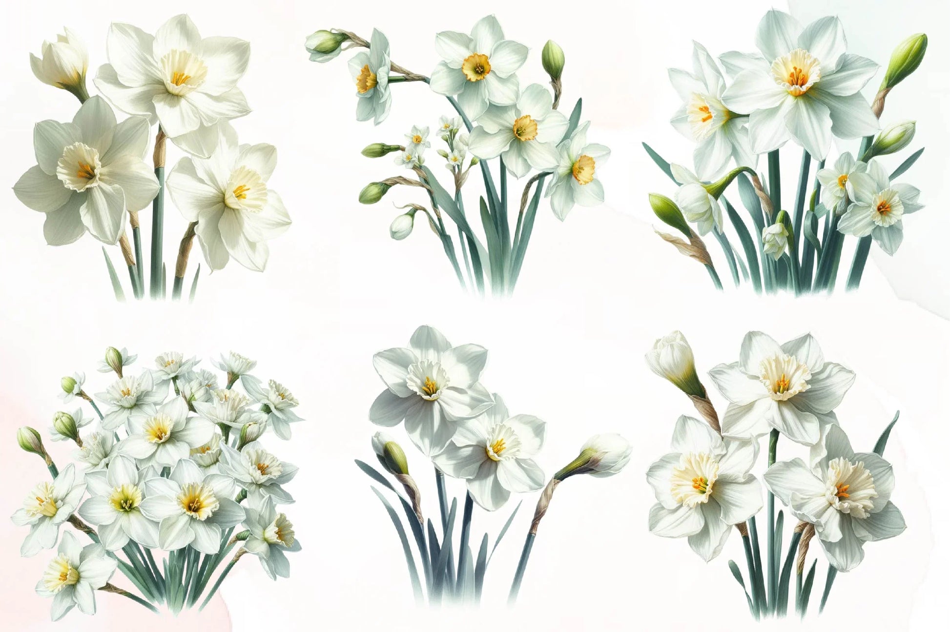 Daffodil Flower Clipart Bundle - CraftNest - Digital Crafting and Art