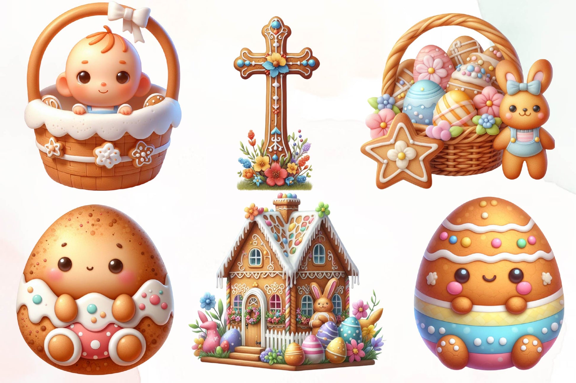 Easter Easter Gingerbread Clipart Bundle - CraftNest - Digital Crafting and Art