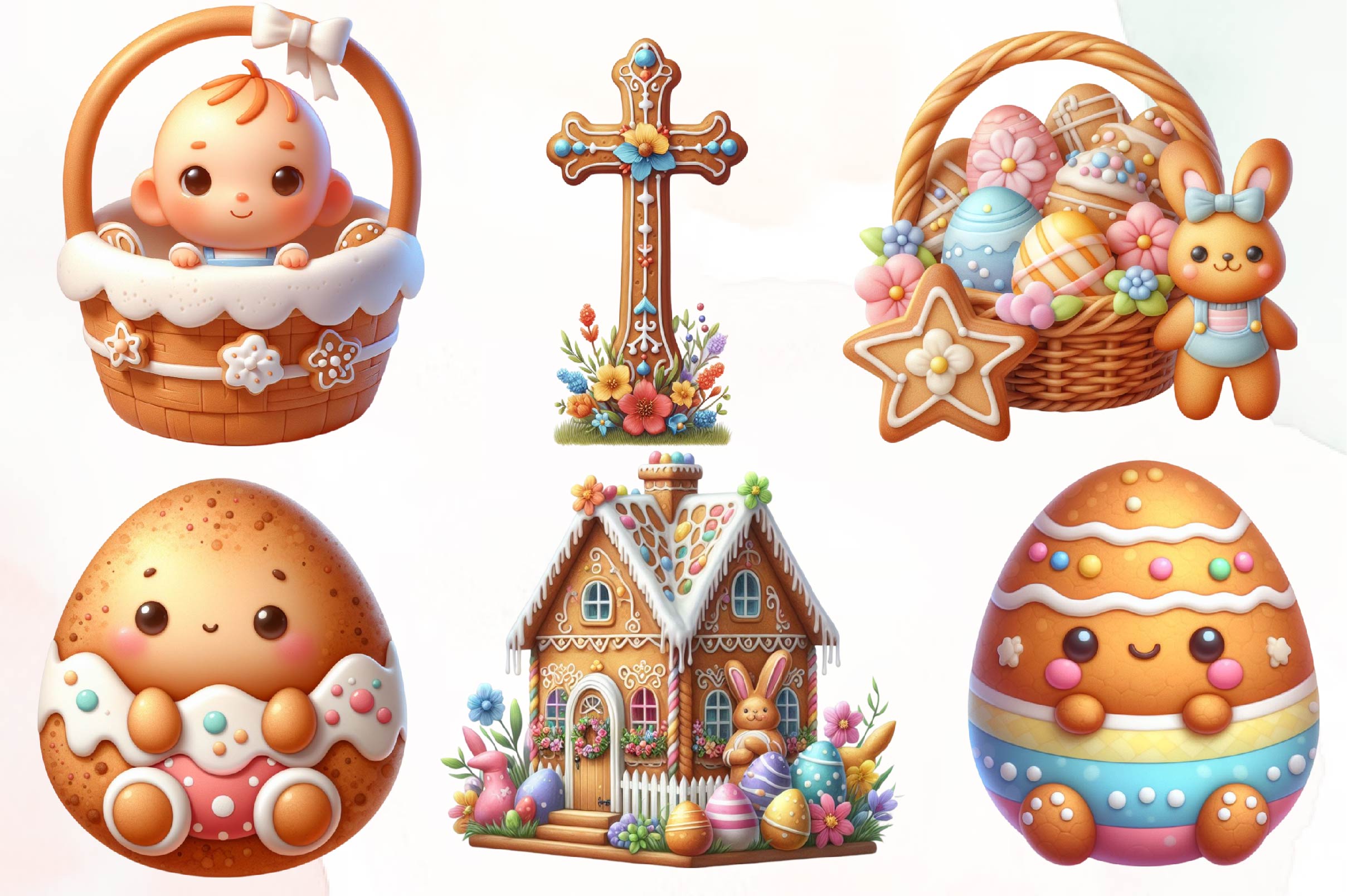 Easter Easter Gingerbread Clipart Bundle - CraftNest - Digital Crafting and Art
