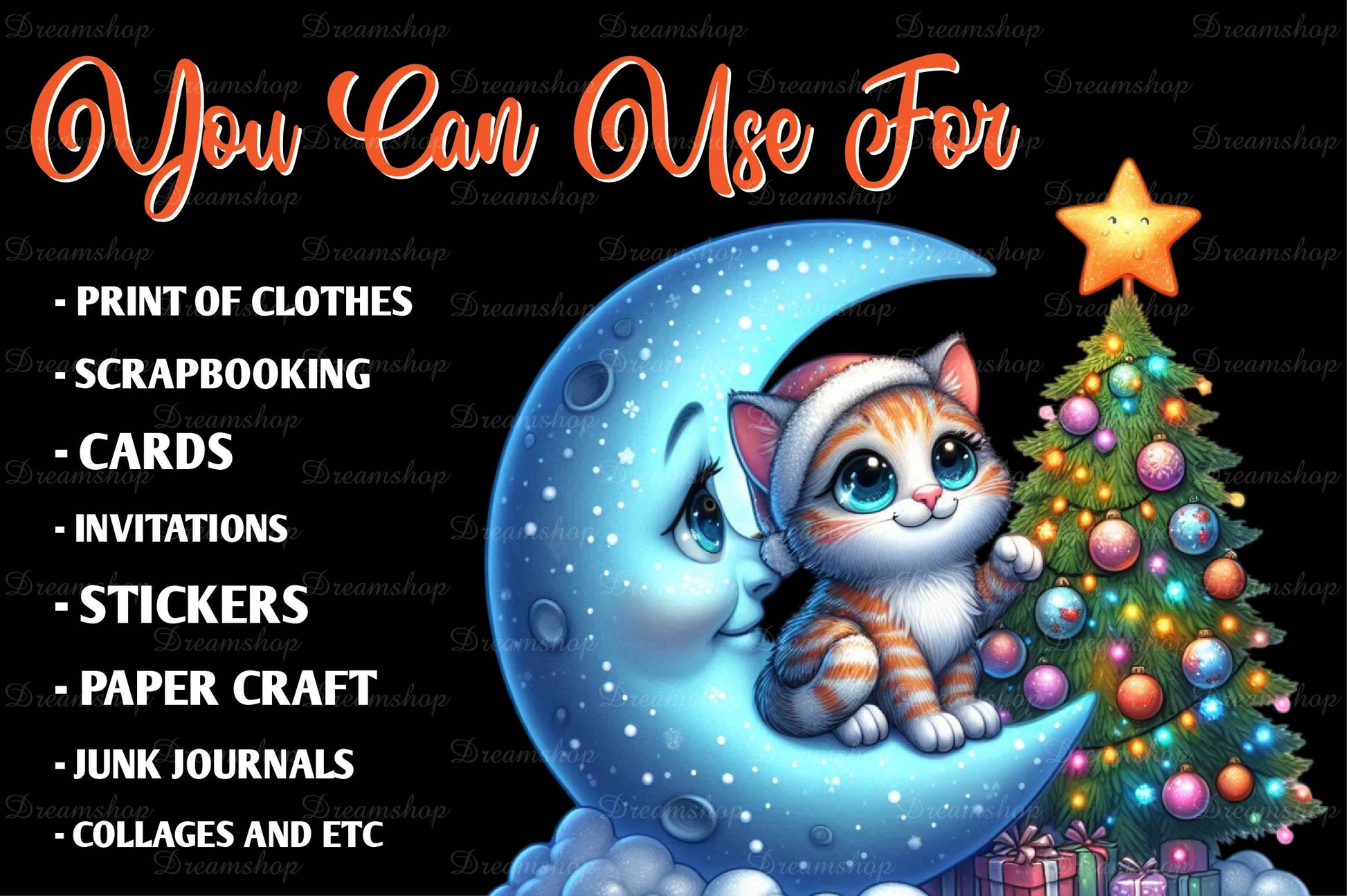Christmas Cat Clipart Bundle - CraftNest - Digital Crafting and Art