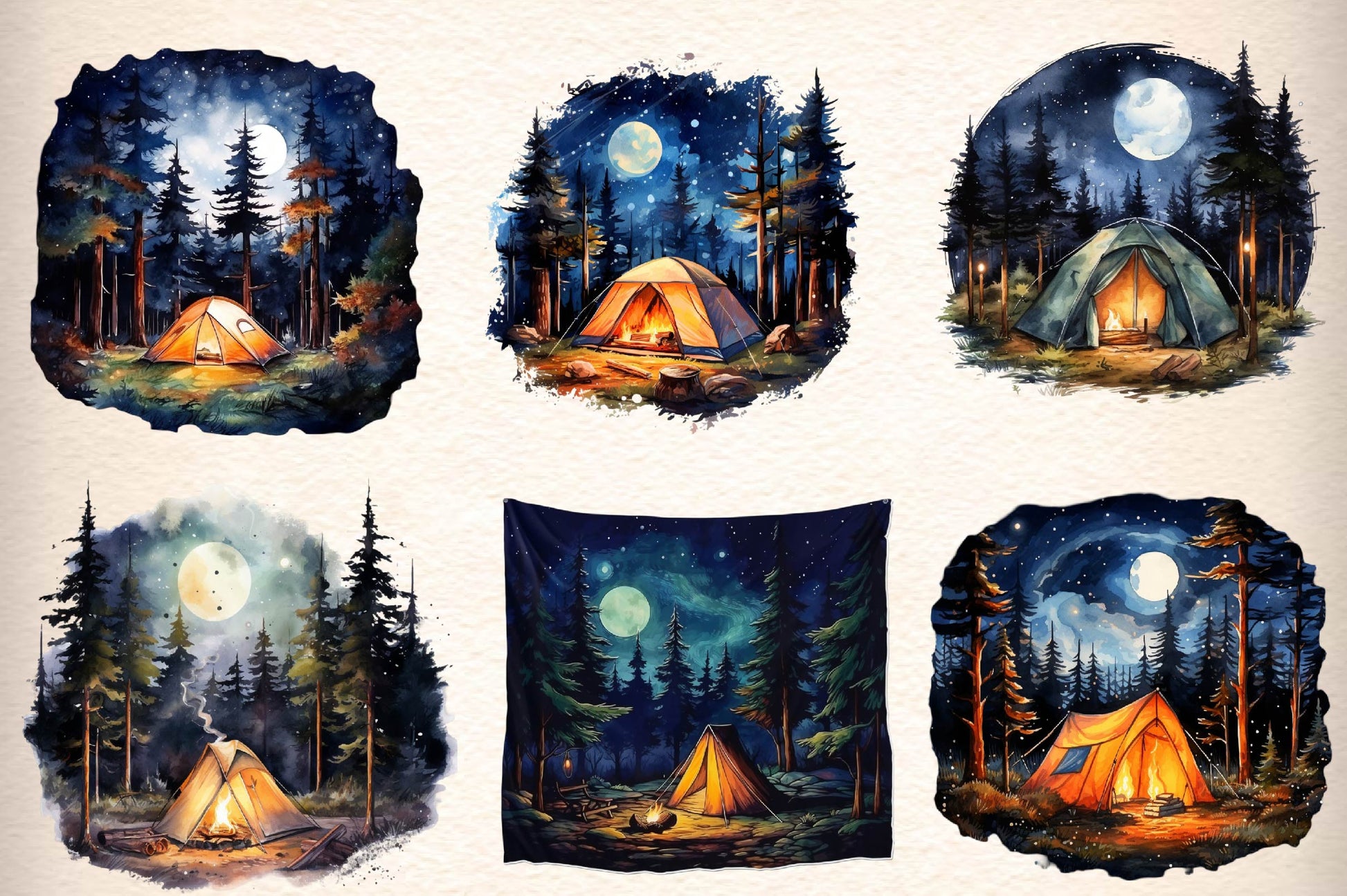 Camping Clipart Bundle 1 - CraftNest - Digital Crafting and Art