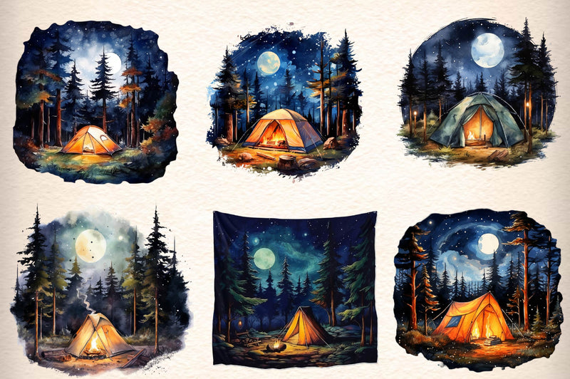 Camping Clipart Bundle 1 - CraftNest - Digital Crafting and Art