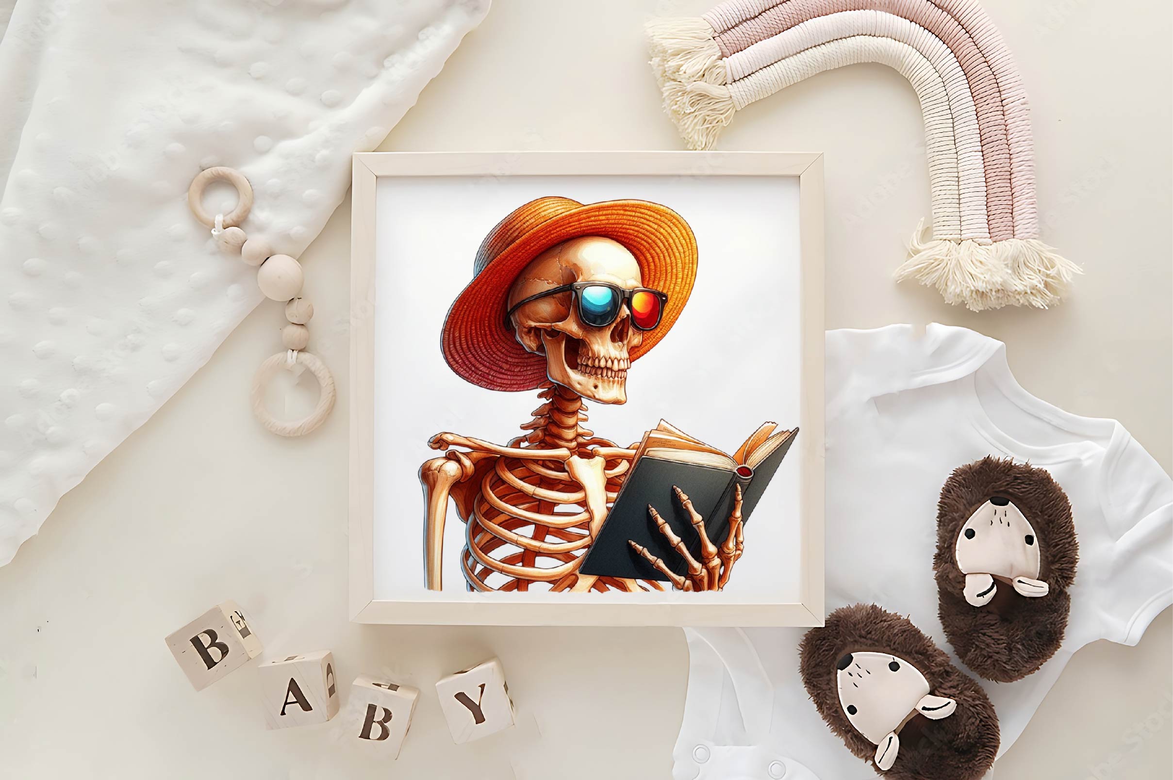 Skeleton Reading Book Clipart Bundle - CraftNest - Digital Crafting and Art
