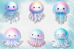 Sea Clip Art Part 13 Jellyfish Clipart Bundle - CraftNest - Digital Crafting and Art