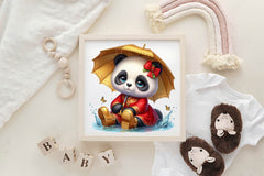 Panda Rainbow Umbrella Clipart Bundle - CraftNest - Digital Crafting and Art