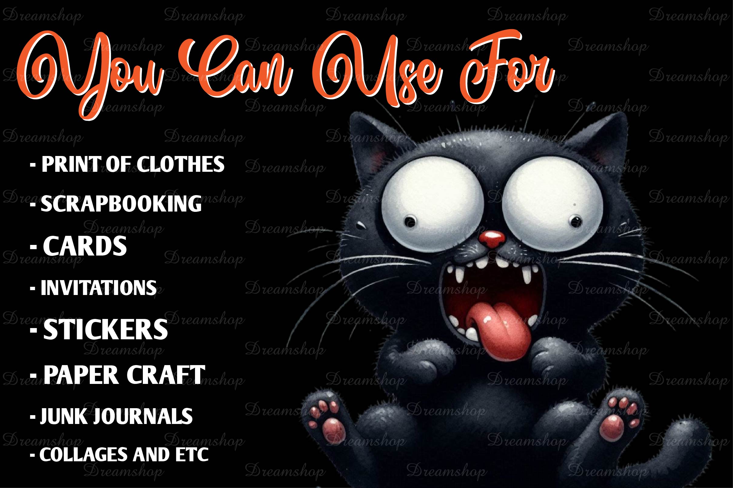 Funny Black Cats Cute Cat Clipart Bundle 1 - CraftNest - Digital Crafting and Art