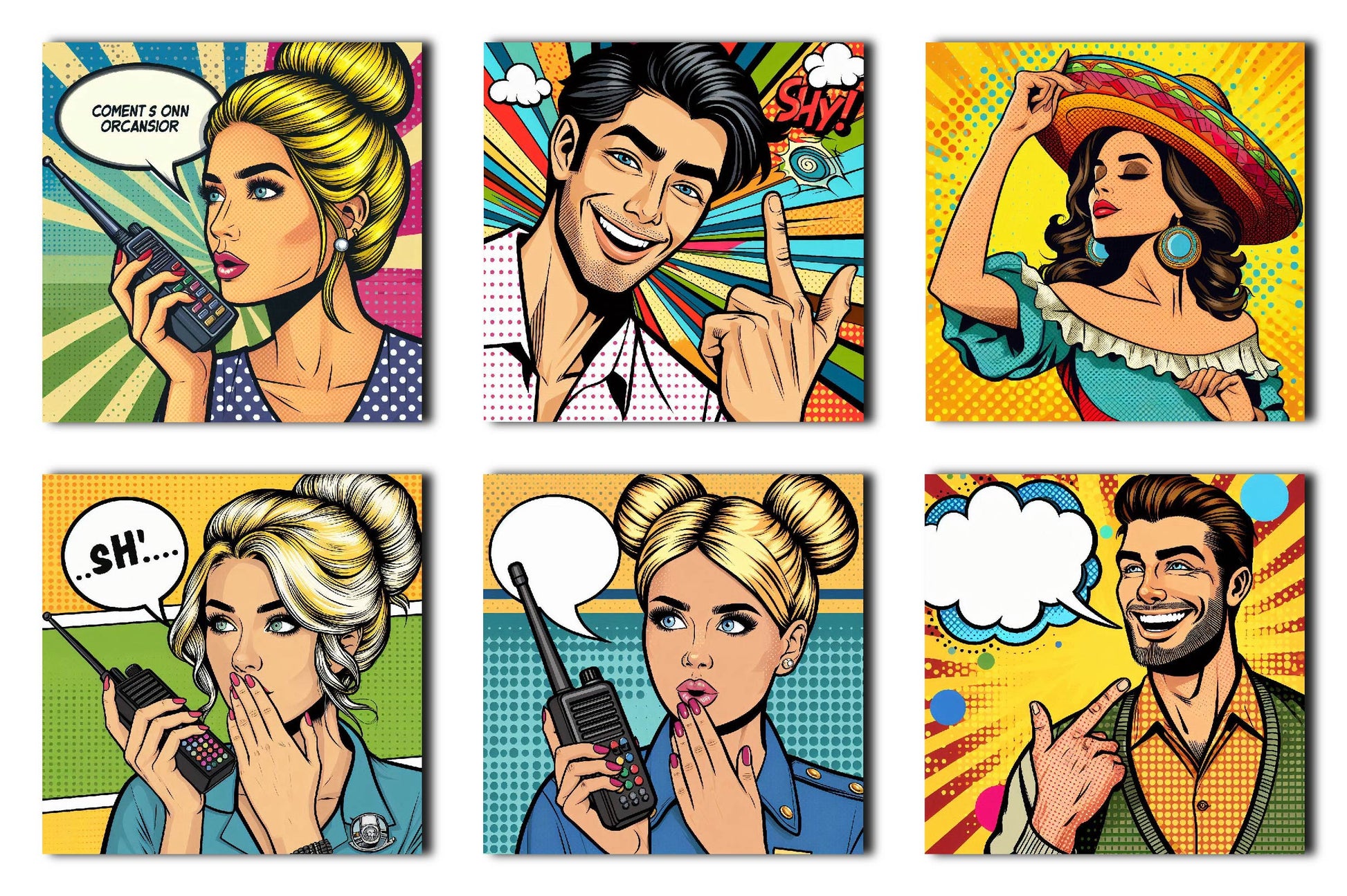 Comic Pop Art Printable Backgrounds Clipart Bundle - CraftNest - Digital Crafting and Art