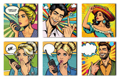 Comic Pop Art Printable Backgrounds Clipart Bundle - CraftNest - Digital Crafting and Art