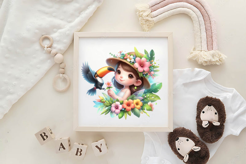 Cute Summer Fairy Clipart Bundle - CraftNest - Digital Crafting and Art