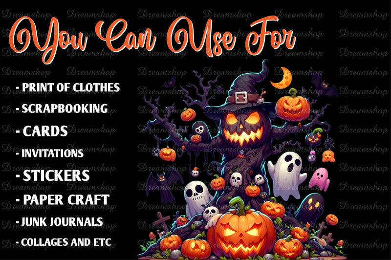 Halloween Scary Tree Clipart Bundle - CraftNest - Digital Crafting and Art