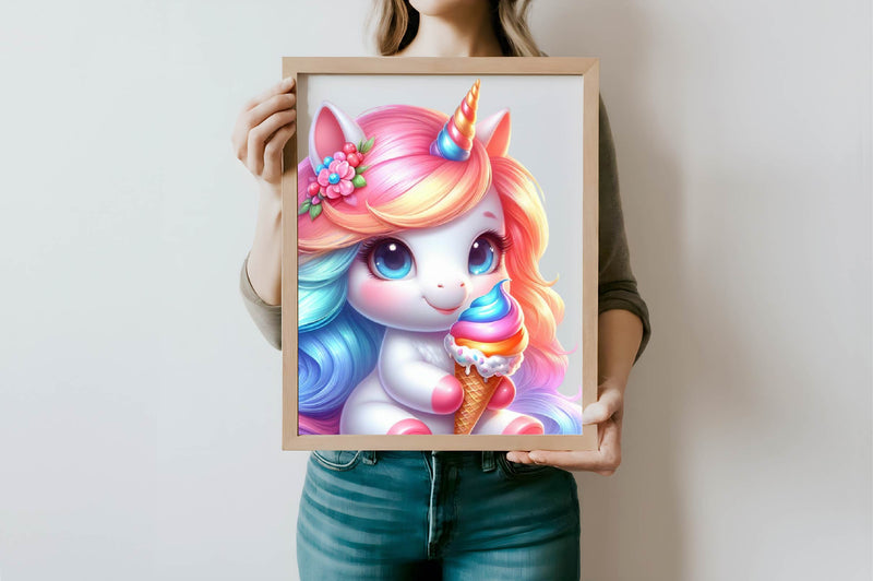 Cute Summer Unicorns Clipart Bundle 1 - CraftNest - Digital Crafting and Art