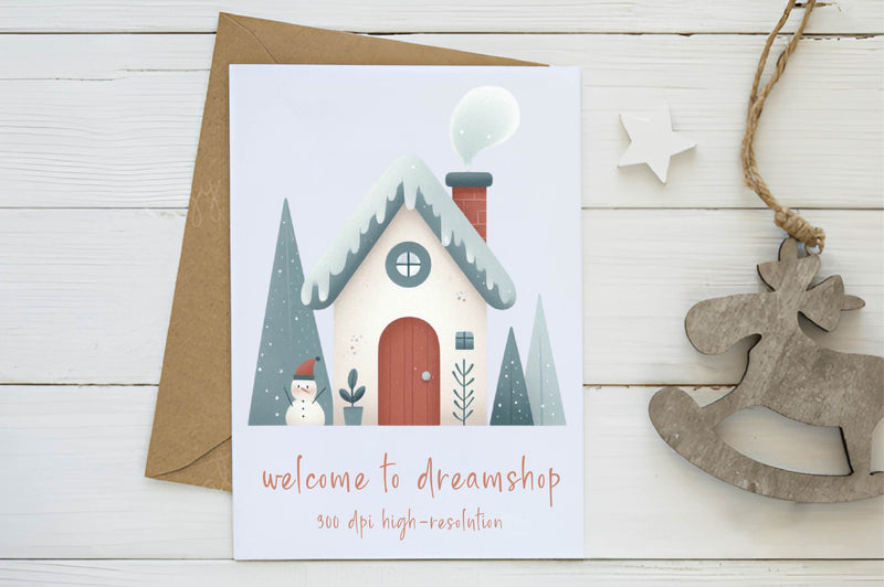 Christmas House Clipart Bundle - CraftNest - Digital Crafting and Art