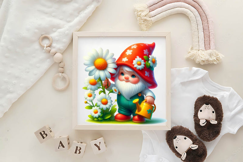 Spring Gnome Clipart Bundle 1 - CraftNest - Digital Crafting and Art