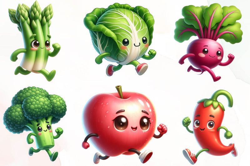 Cute Vegetables Clipart Bundle - CraftNest - Digital Crafting and Art
