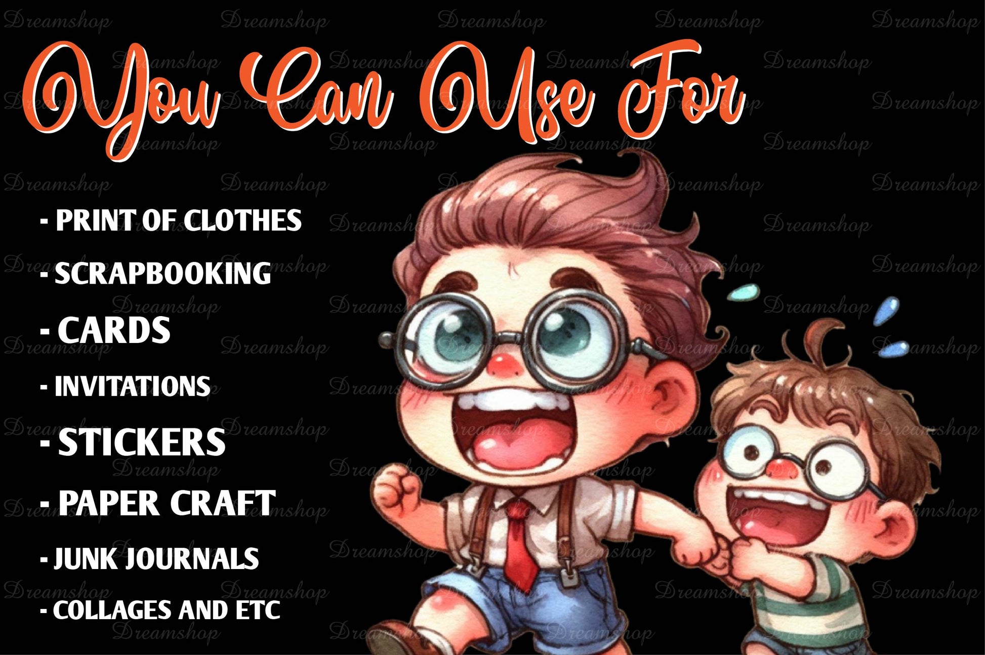 Vintage Kids Clipart Bundle - CraftNest - Digital Crafting and Art