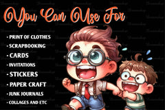 Vintage Kids Clipart Bundle - CraftNest - Digital Crafting and Art