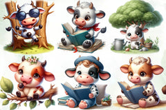 Cute Jokes Cow Clipart Bundle - CraftNest - Digital Crafting and Art