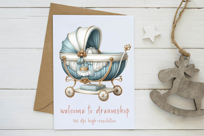 Baby Luxurious Bassinet Clipart Bundle - CraftNest - Digital Crafting and Art