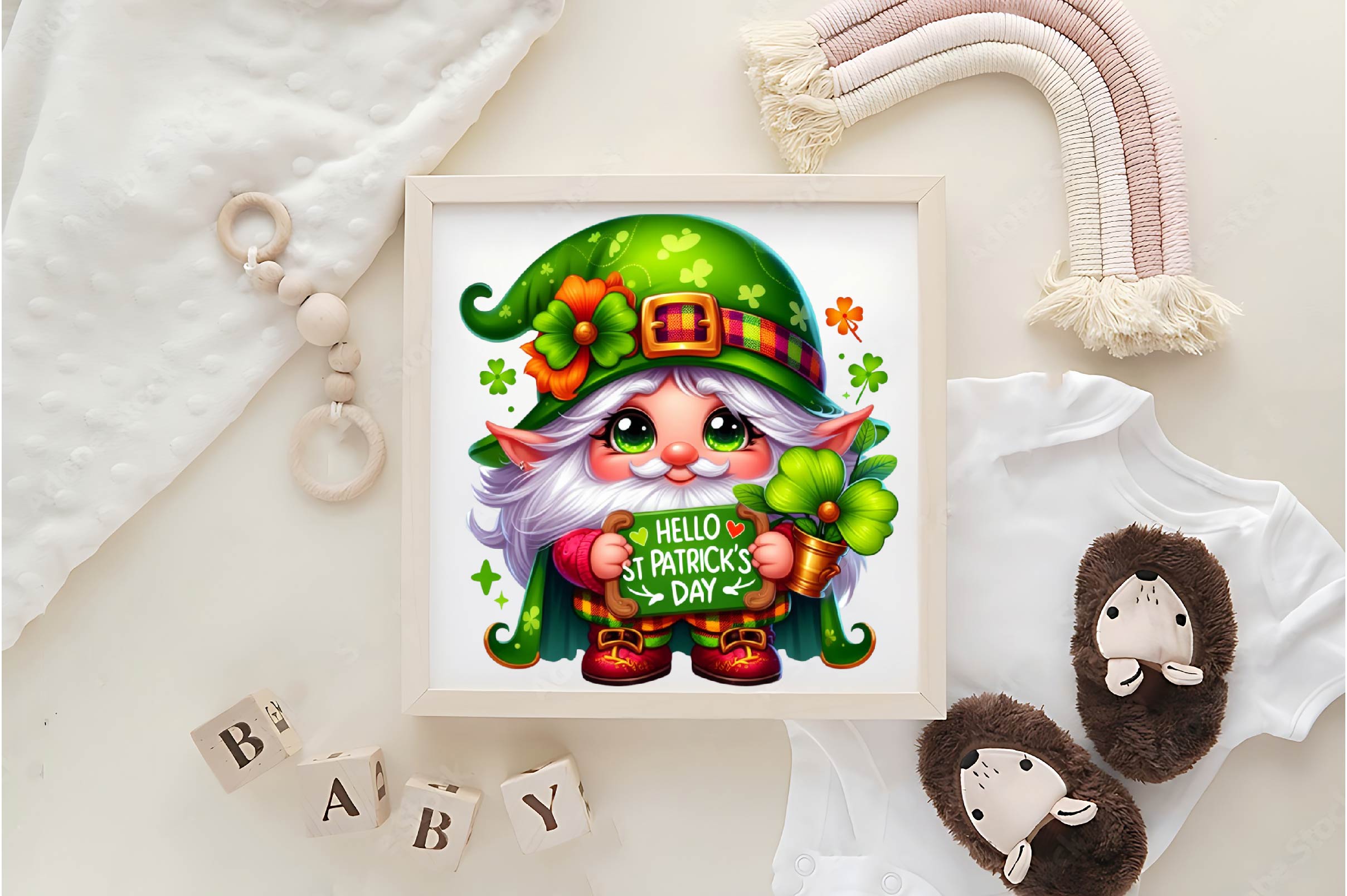 Hello St Patrick's Day Gnomes Clipart Bundle - CraftNest - Digital Crafting and Art
