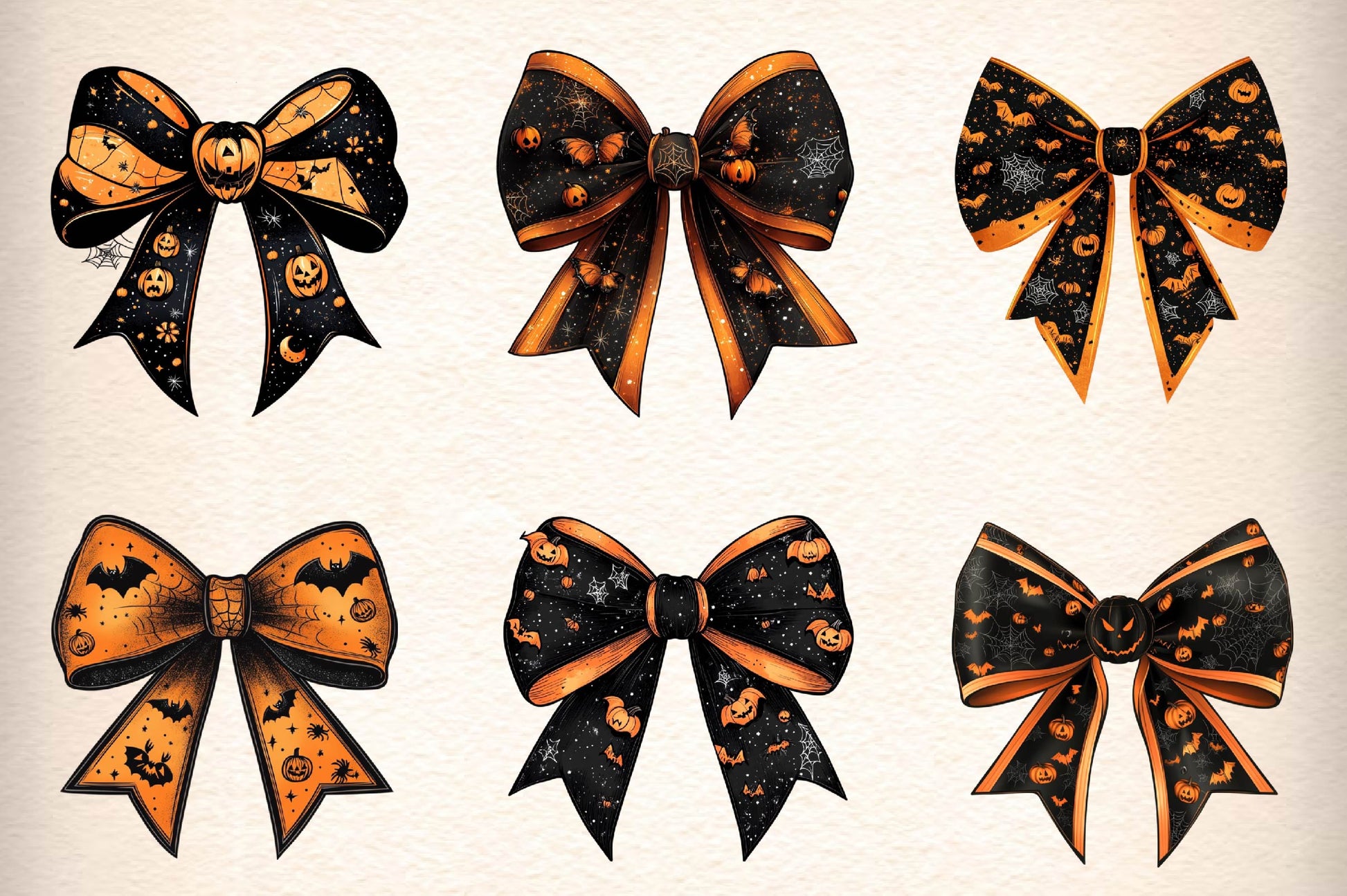 Halloween Coquette Bow Clipart Bundle 3 - CraftNest - Digital Crafting and Art