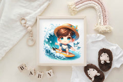 Surfing Boy Clipart Bundle - CraftNest - Digital Crafting and Art