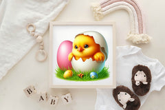 Easter Eggshell Chicks Peeking Clipart Bundle - CraftNest - Digital Crafting and Art