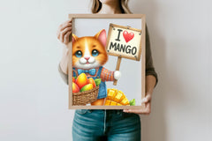 I Love Mango Animals Crochet 'S Clipart Bundle - CraftNest - Digital Crafting and Art