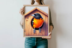Baltimore Oriole Bird Clipart Bundle - CraftNest - Digital Crafting and Art