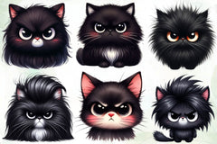 Cute And Funny Grumpy Cat Clipart Bundle - CraftNest - Digital Crafting and Art