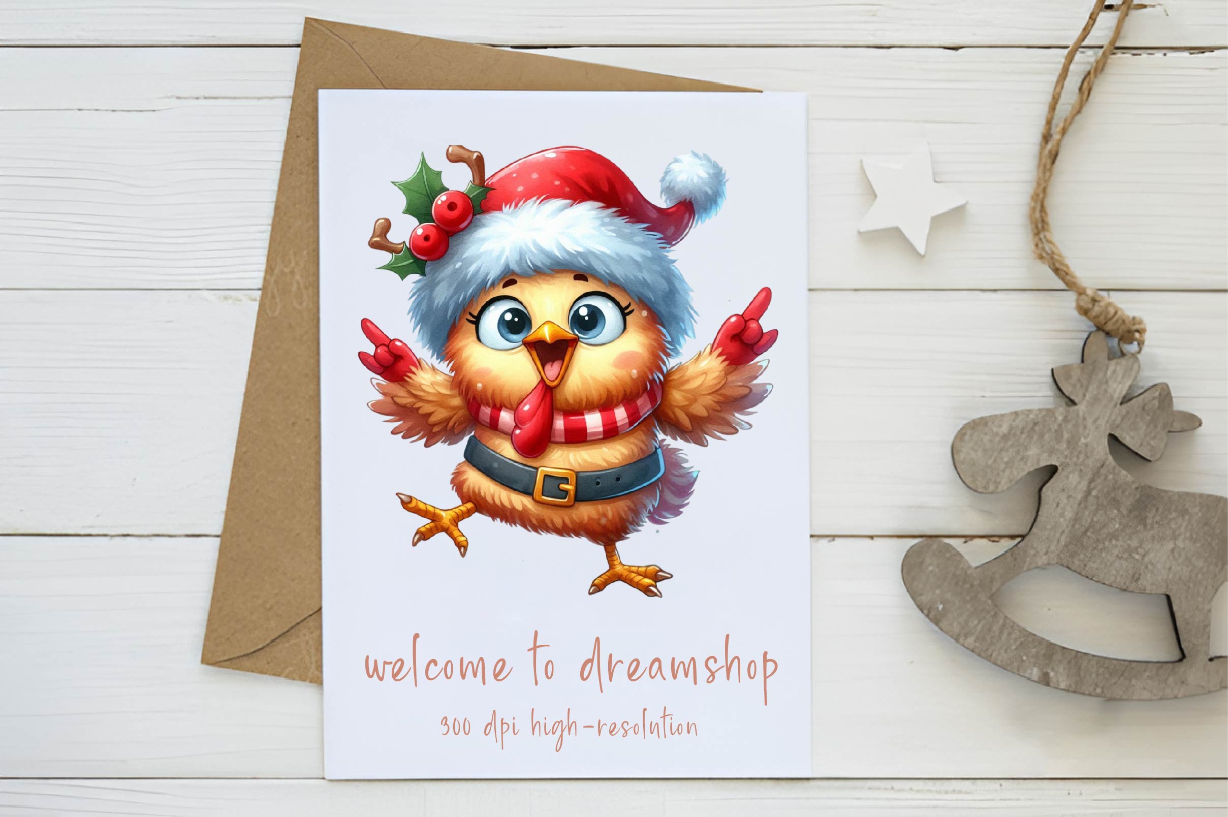 Christmas Funny Chicken Clipart Bundle - CraftNest - Digital Crafting and Art